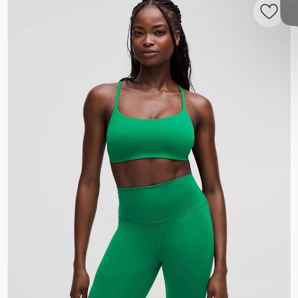 lululemon athletica Other - NWT Lululemon Wunder Train Strappy Racer Bra A/B Green size 10